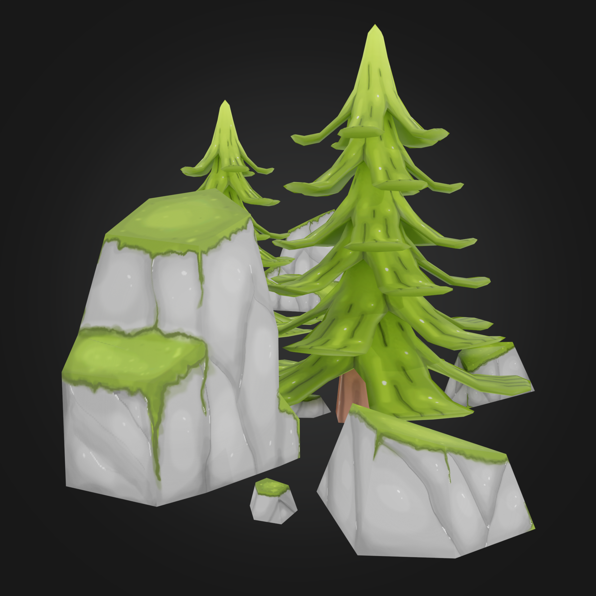 Hand Painted Forest Assets preview image 1
